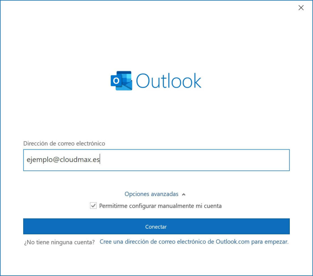 Configurar Cuenta Outlook